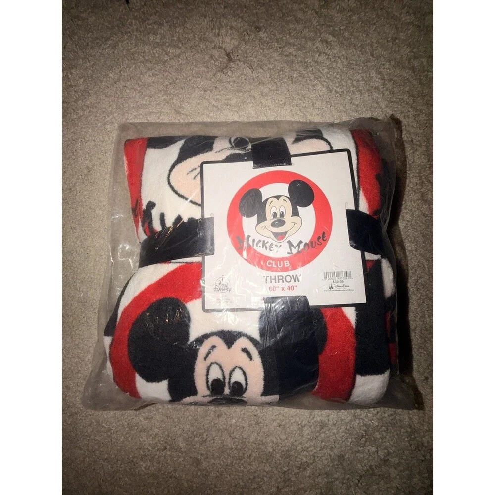 Disney Mickey Mouse Club Throw Blanket New in Original Packaging 60in x 40in